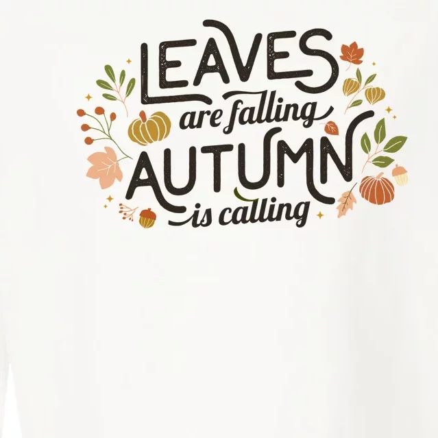 Leaves Are Falling Autumn Is Calling Cropped Pullover Crew