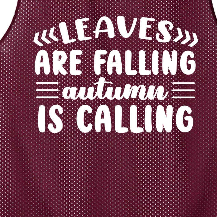 Leaves Are Falling Autumn Is Calling Mesh Reversible Basketball Jersey Tank