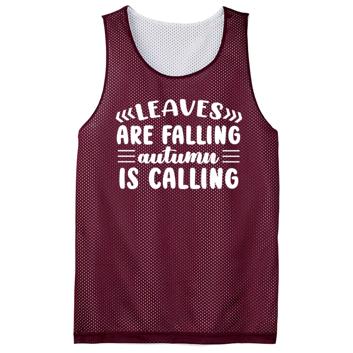 Leaves Are Falling Autumn Is Calling Mesh Reversible Basketball Jersey Tank