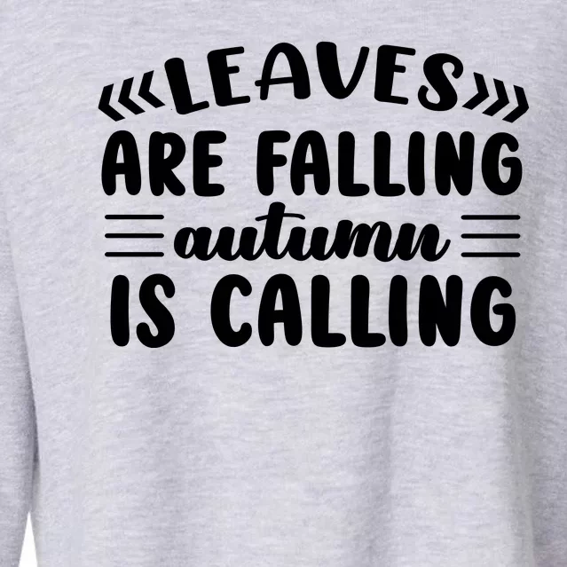 Leaves Are Falling Autumn Is Calling Cropped Pullover Crew