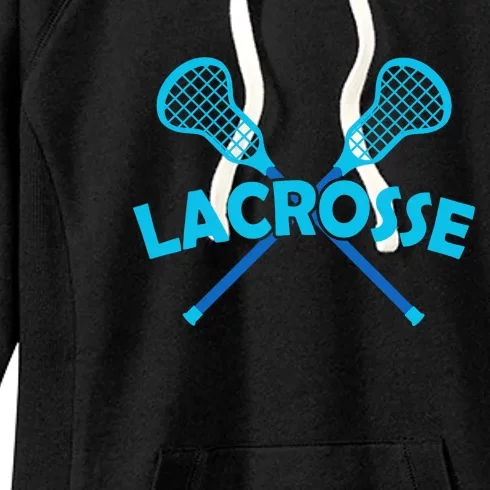 Lacrosse Player Gift Sticks Women's Fleece Hoodie