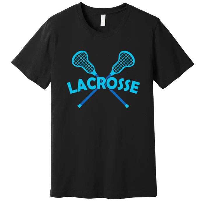 Lacrosse Player Gift Sticks Premium T-Shirt