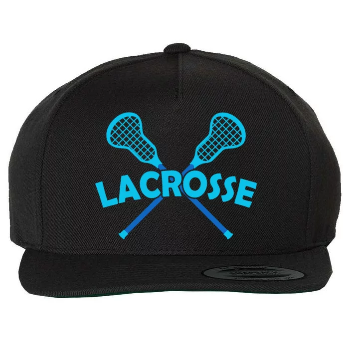 Lacrosse Player Gift Sticks Wool Snapback Cap