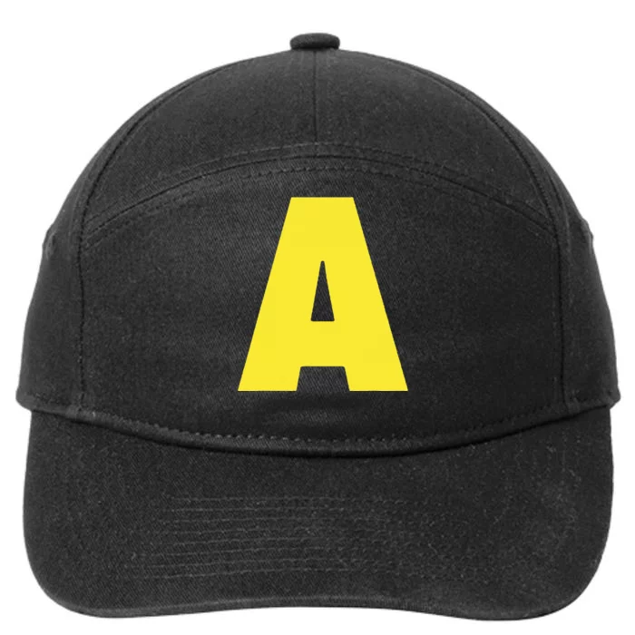 Letter A Funny Matching Halloween Costume 7-Panel Snapback Hat