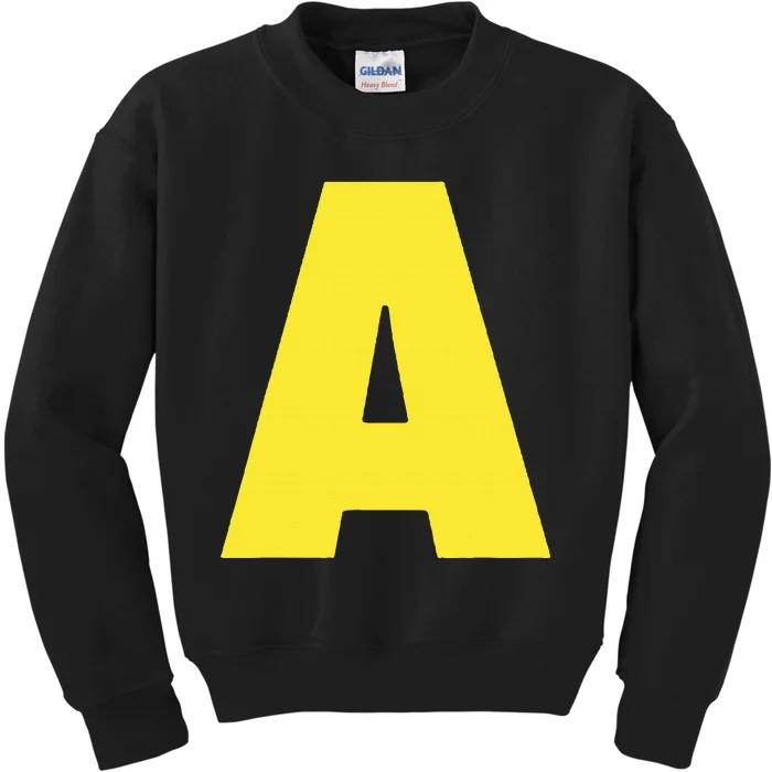 Letter A Funny Matching Halloween Costume Kids Sweatshirt