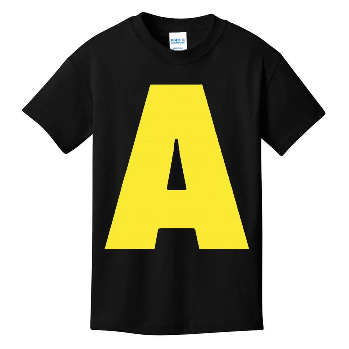 Letter A Funny Matching Halloween Costume Kids T-Shirt