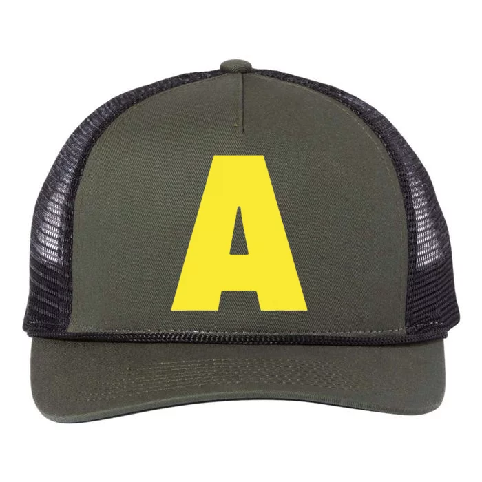 Letter A Funny Matching Halloween Costume Retro Rope Trucker Hat Cap