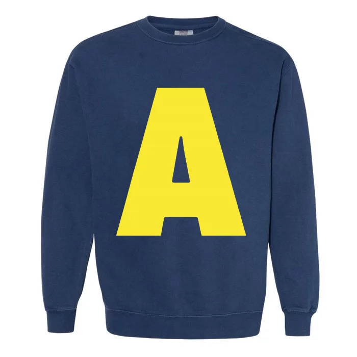 Letter A Funny Matching Halloween Costume Garment-Dyed Sweatshirt