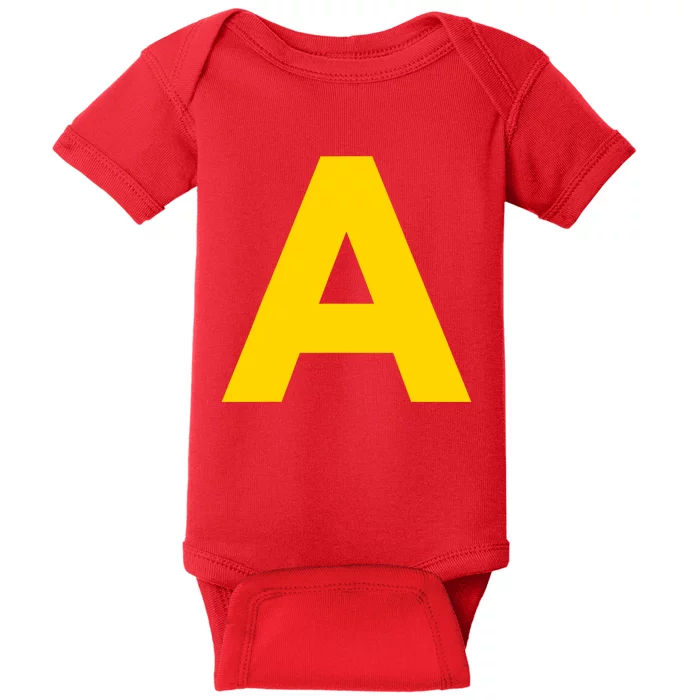 Letter A Funny Chipmunk Group Matching Halloween Costume 2024 Baby Bodysuit