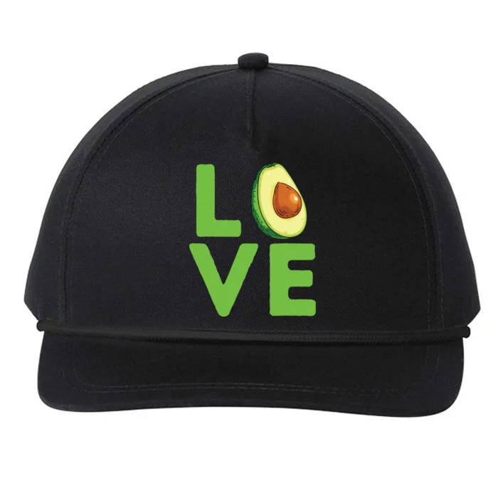 Love Avocado Gift Snapback Five-Panel Rope Hat