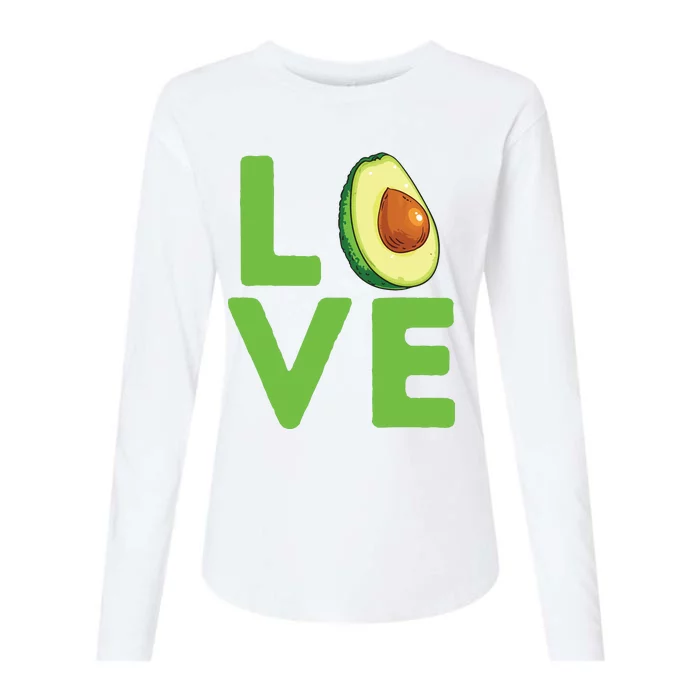 Love Avocado Gift Womens Cotton Relaxed Long Sleeve T-Shirt