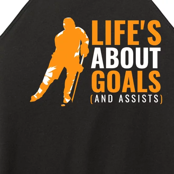 Life's About Goals Ice Hockey For Boys Ice Hockey Women’s Perfect Tri Rocker Tank