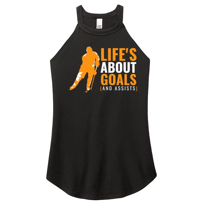 Life's About Goals Ice Hockey For Boys Ice Hockey Women’s Perfect Tri Rocker Tank