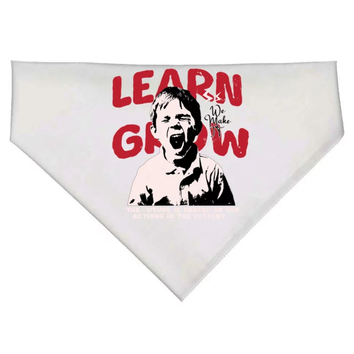 Learn And Grow Nice Cute Fun Gift USA-Made Doggie Bandana