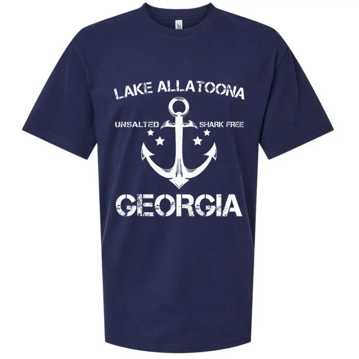 Lake Allatoona Georgia Funny Fishing Camping Summer Gift Sueded Cloud Jersey T-Shirt