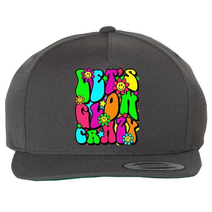 Lets A Glow Crazy Retro Colorful Quote Group Team Tie Dye Wool Snapback Cap