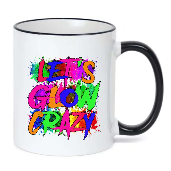 Lets A Glow Crazy Retro Colorful Tie Dye Black Color Changing Mug