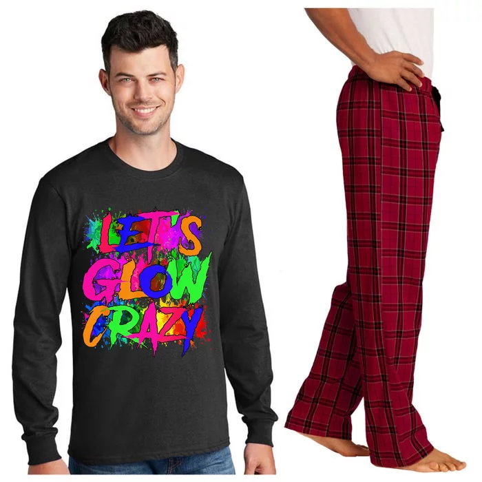 Lets A Glow Crazy Retro Colorful Tie Dye Long Sleeve Pajama Set