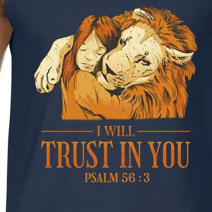 Lion And Girl I Will Trust In You Psalm 56 : 3 Comfort Colors® Tank Top