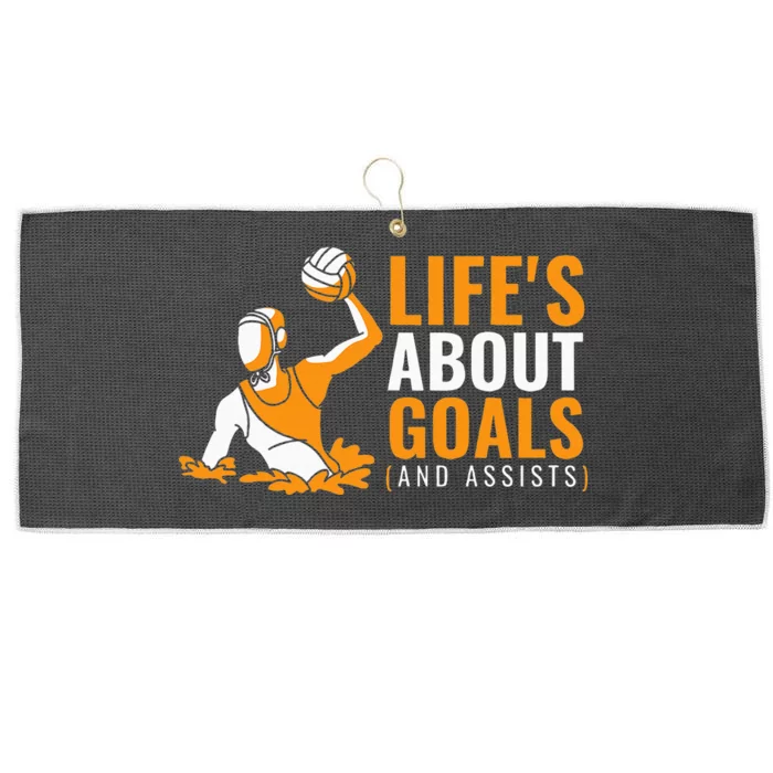 Life's About Goals Water Polo for Boy Water Polo Large Microfiber Waffle Golf Towel