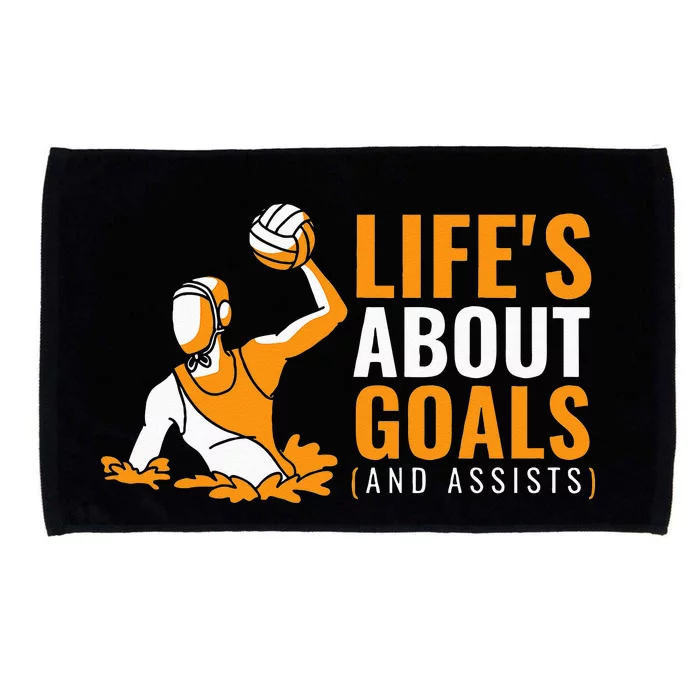 Life's About Goals Water Polo for Boy Water Polo Microfiber Hand Towel