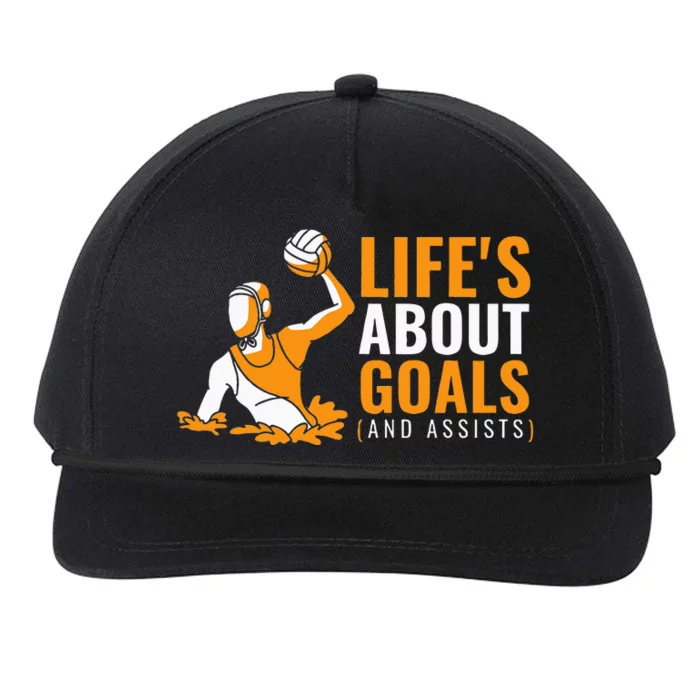 Lifes About Goals Water Polo For Water Polo Snapback Five-Panel Rope Hat