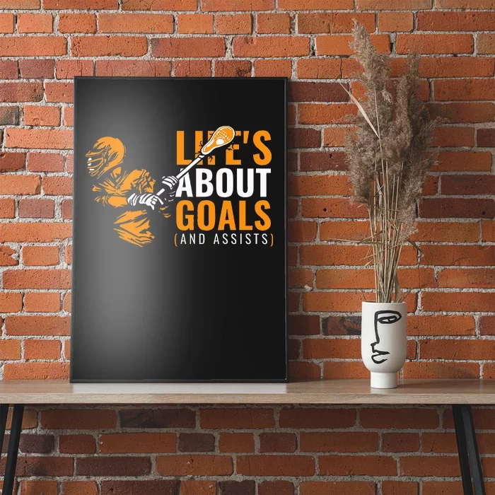 Lifes About Goals Lacrosse Poster