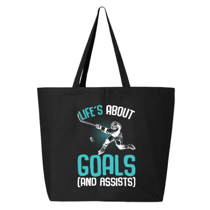 Life´s About Goals Hockey Player Ice Hockey Boy 25L Jumbo Tote