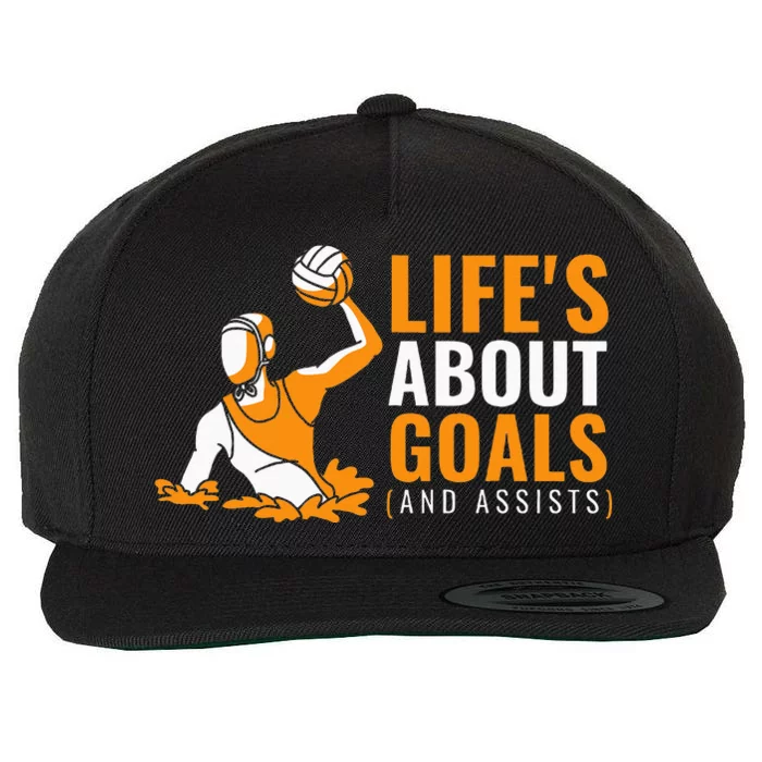 Lifes About Goals Water Polo Wool Snapback Cap