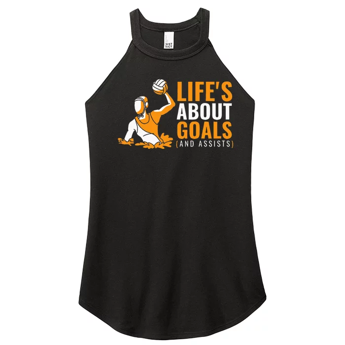 Lifes About Goals Water Polo For Water Polo Women’s Perfect Tri Rocker Tank