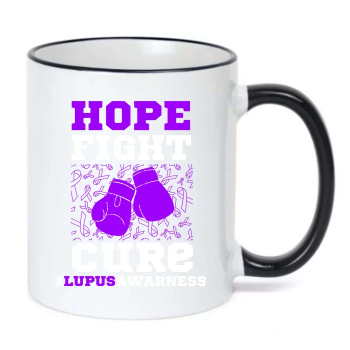 Lupus Awareness Hope Fight Cure Black Color Changing Mug