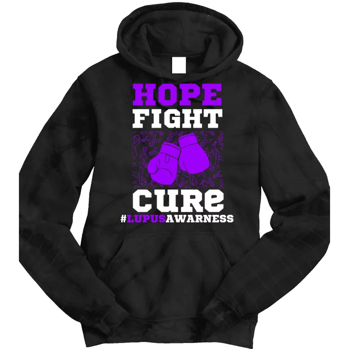 Lupus Awareness Hope Fight Cure Tie Dye Hoodie