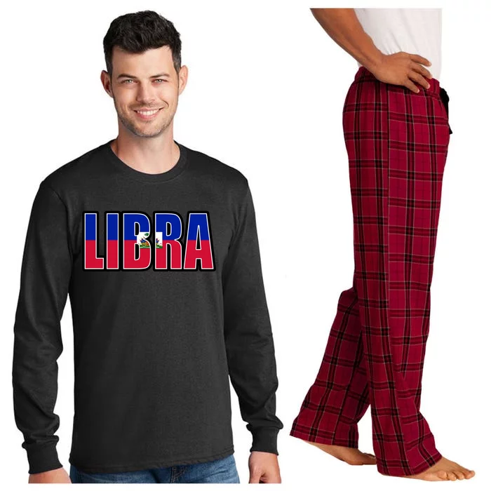 Libra And Haitian Zodiac And Heritage Pride Cool Gift Long Sleeve Pajama Set