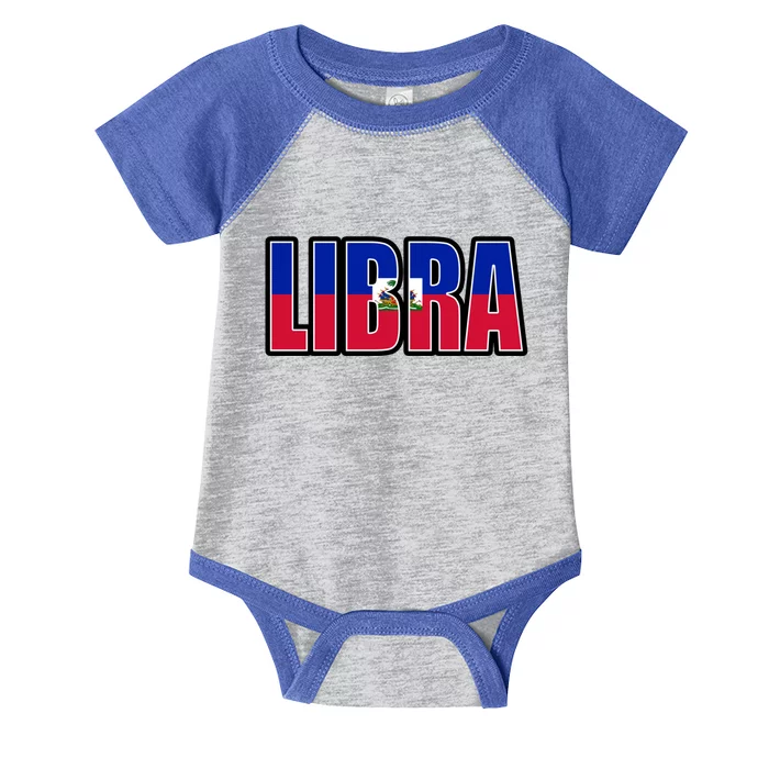 Libra And Haitian Zodiac And Heritage Pride Cool Gift Infant Baby Jersey Bodysuit