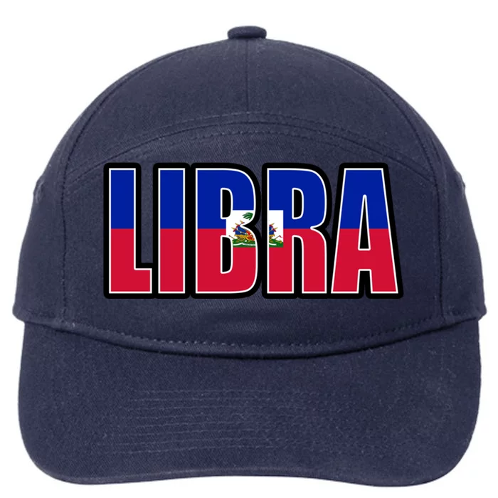 Libra And Haitian Zodiac And Heritage Pride Cool Gift 7-Panel Snapback Hat