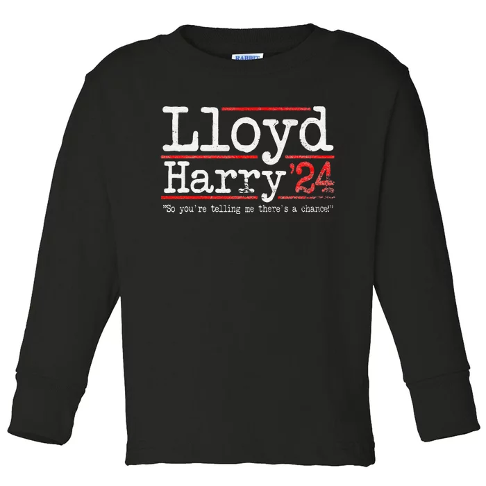 Lloyd And Harry Election 2024 Dumb N Dumber Politics Humor Toddler Long Sleeve Shirt