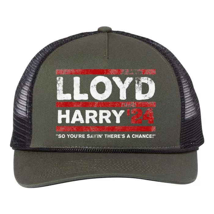 Lloyd And Harry Election 2024 Dumb And Dumber Politics Humor Retro Rope Trucker Hat Cap