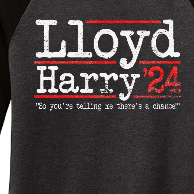 Lloyd and Harry Election 2024 Dumb n Dumber politics humor Women's Tri-Blend 3/4-Sleeve Raglan Shirt