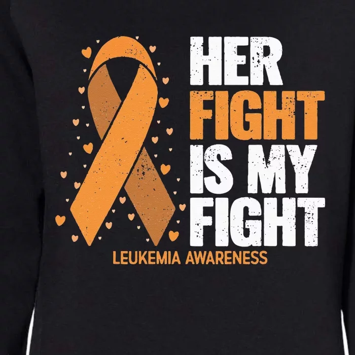 Leukemia Awareness Her Fight Is My Fight Leukemia Womens California Wash Sweatshirt