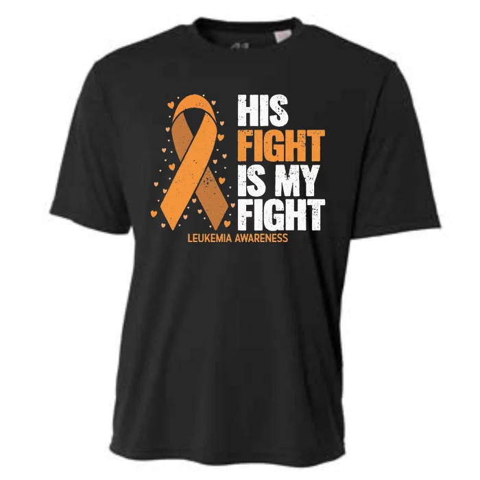 Leukemia Awareness His Fight Is My Fight Leukemia Cooling Performance Crew T-Shirt