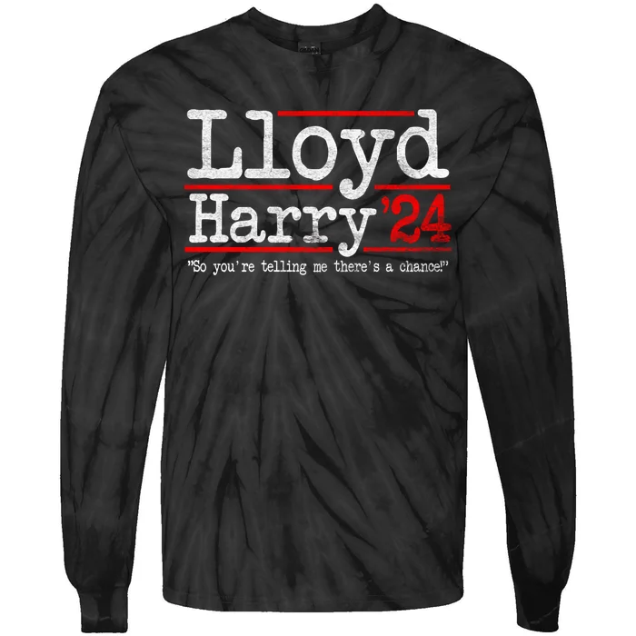 Lloyd And Harry Election 2024 Dumb N Dumber Politics Humor Tie-Dye Long Sleeve Shirt