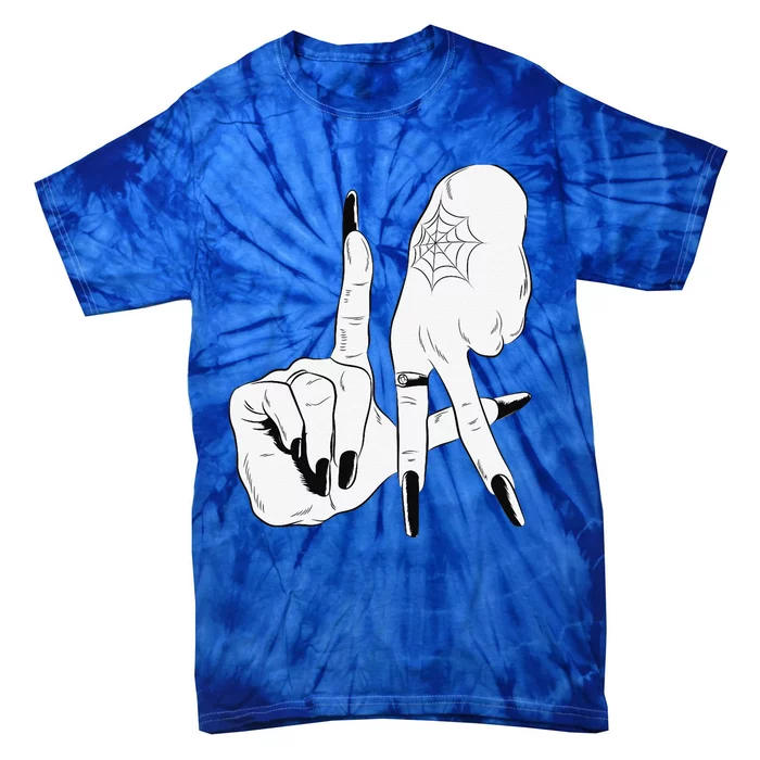 Los Angeles Hands Cool LA Witch Hand Sign Halloween Tie-Dye T-Shirt