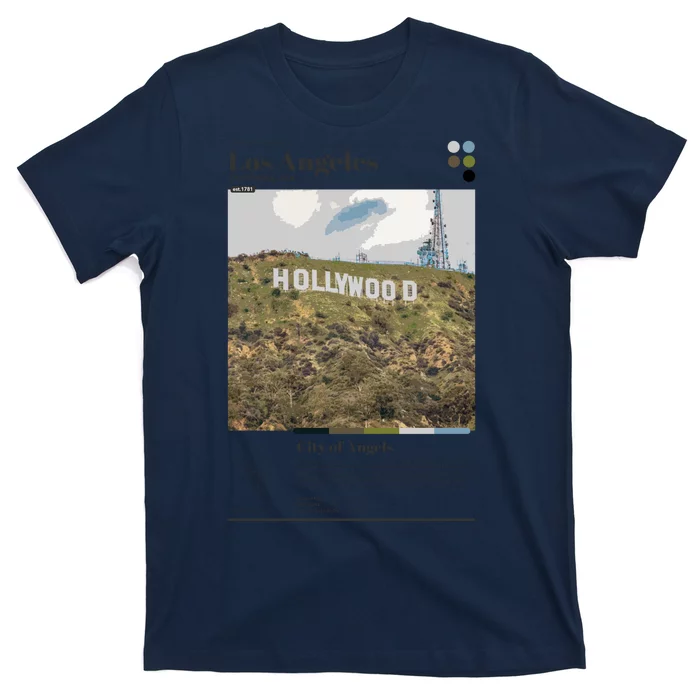 Los Angeles Hollywood Infographic Vintage T-Shirt