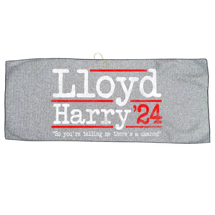 Lloyd And Harry Election 2024 Dumb N Dumber Politics Humor Cute Gift Large Microfiber Waffle Golf Towel