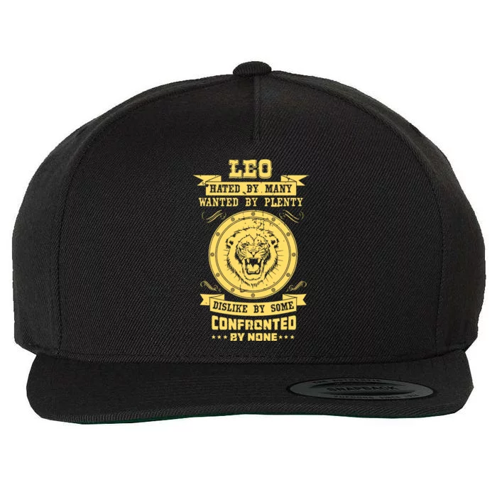 Lion Astrology Horoscope Sign Leo Zodiac Wool Snapback Cap