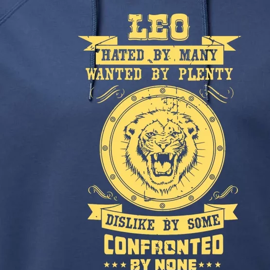 Lion Astrology Horoscope Sign Leo Zodiac Performance Fleece Hoodie