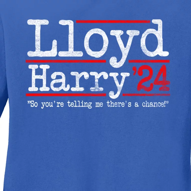 Lloyd And Harry Election 2024 Dumb N Dumber Politics Humor Gift Ladies Long Sleeve Shirt