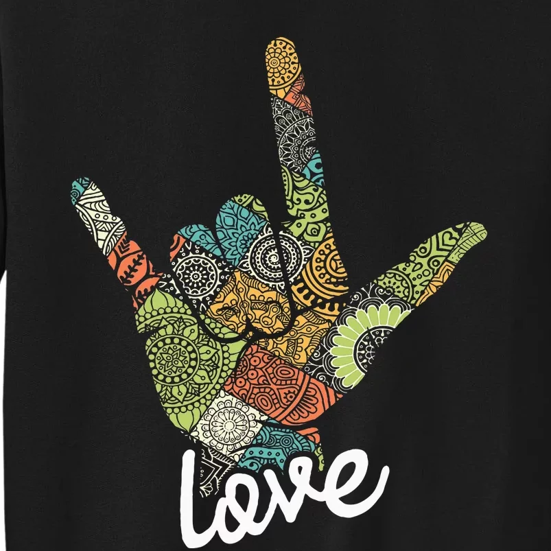 Love Asl Interpreter Hand Sign Language Translator Sweatshirt