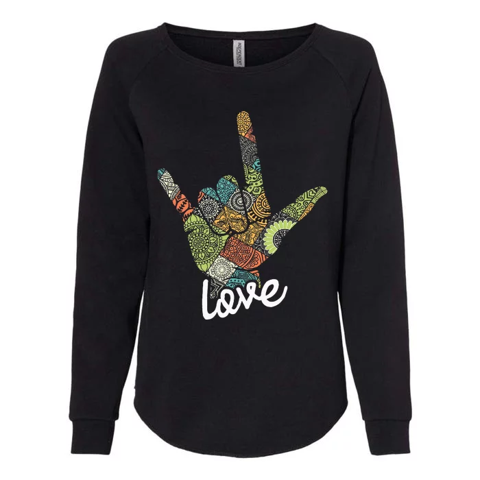 Love Asl Interpreter Hand Sign Language Translator Womens California Wash Sweatshirt