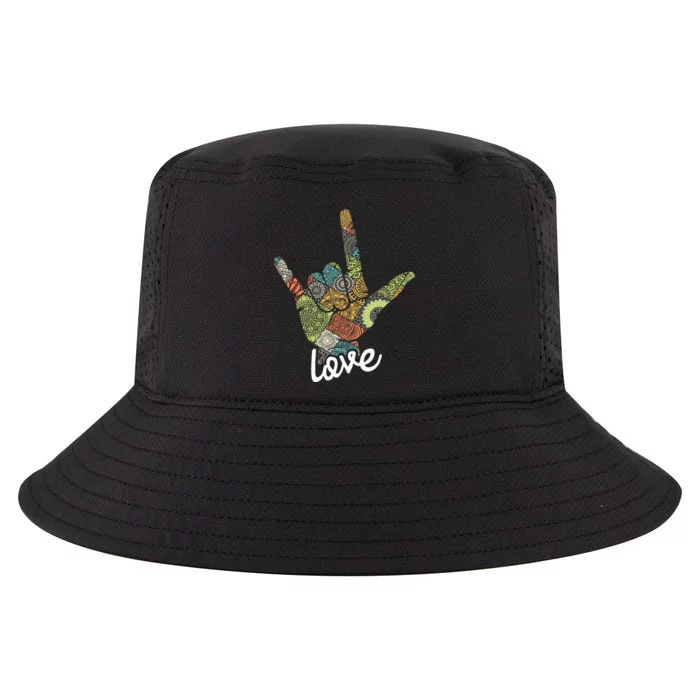 Love Asl Interpreter Hand Sign Language Translator Cool Comfort Performance Bucket Hat